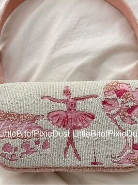 Viral Pink Ballerina Beaded Bag Purse